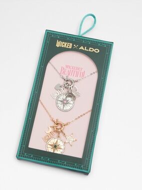 ALDO Wickedly Beautiful Two Charm Necklace Set - Silver & Rose Gold